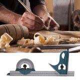 1x Stainless Steel Universal Bevel 180 Degree Angle Combination Square Protractor Ruler Set