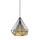 Tomshine 110-240V 0-60W Industrial Vintage Cage Pendant Light Iron Art Diamond Pyramid Wrought Ceiling Lamp for Restaurant Bedroom Living Room Studio Loft Aisle