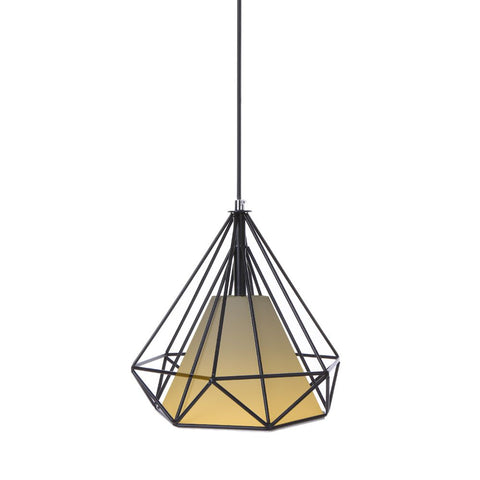 Tomshine 110-240V 0-60W Industrial Vintage Cage Pendant Light Iron Art Diamond Pyramid Wrought Ceiling Lamp for Restaurant Bedroom Living Room Studio Loft Aisle