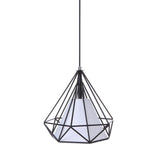 Tomshine 110-240V 0-60W Industrial Vintage Cage Pendant Light Iron Art Diamond Pyramid Wrought Ceiling Lamp for Restaurant Bedroom Living Room Studio Loft Aisle