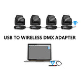 USB to Wireless DMX Transmitter Adapter for Stage Lighting Control
