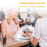 Half Moon Nail Lamp Lash Embroidery Beauty Lamp Adjustable 10 levels of brightness and 3 levels of color temperature Desktop Nail & Beauty Refill Lamp