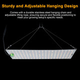 120W Dimmable Quantum Board Grow Light Full Spectrum Indoor Plant Growth Light Veg and Bloom Dual Switch Hanging Plant Growing Lamp for Seedlings Flowers Greenhouse Indoor Gardening