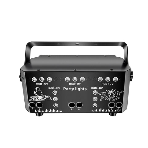 21 Eye DJ Party Strobe Light RGB Dj Disco DMX 512 Voice Activated Projector with Remote Control Stage Lamp for DJ Disco Show Party