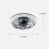 Ceiling Fan Light Bedroom Home E27LED Fan Light With Remote Control Speed and Brightness Adjustable