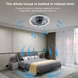 Ceiling Fan Light Bedroom Home E27LED Fan Light With Remote Control Speed and Brightness Adjustable