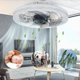 Ceiling Fan Light Bedroom Home E27LED Fan Light With Remote Control Speed and Brightness Adjustable