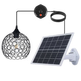 Retro Solar Powered Pendant Lamp, Dusk to Dawn Solar Chandelier, Dimmable ST64 Glass Bulb, Indoor Outdoor Hanging Lights, with Remote Control, Timer Function, Hollow Metal Lampshade In Australia - Darrahopens