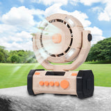 Outdoor Camping Fan with LED Lights, 20000mAh Rechargeable Battery Operated Oscillating Fan, Portable Tent Fan with Remote & Hook, 100 Speeds, 1/2/4/8H Timer, Dustproof and Waterproof