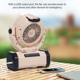 Outdoor Camping Fan with LED Lights, 20000mAh Rechargeable Battery Operated Oscillating Fan, Portable Tent Fan with Remote & Hook, 100 Speeds, 1/2/4/8H Timer, Dustproof and Waterproof