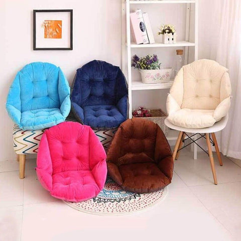 Office Chair Seat Cushion Comfortable Soft Easy to Clean Warm Velvet Back Cushion Beige In Australia - Darrahopens