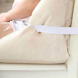 Office Chair Seat Cushion Comfortable Soft Easy to Clean Warm Velvet Back Cushion Beige