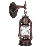 111-240V Retro Style Sconce Light Antique Iron Wall Lamp Fixture for Cafe Bar Hallway Red Bronze