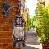 111-240V Retro Style Sconce Light Antique Iron Wall Lamp Fixture for Cafe Bar Hallway Red Bronze