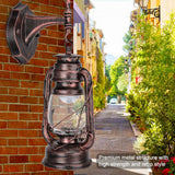 111-240V Retro Style Sconce Light Antique Iron Wall Lamp Fixture for Cafe Bar Hallway Red Bronze