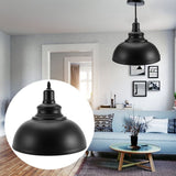 E27 Metal Chandeliers Hanging Ceiling Light Pendant Lamp Shade Fixture Black