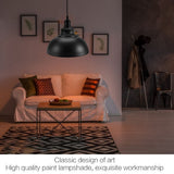 E27 Metal Chandeliers Hanging Ceiling Light Pendant Lamp Shade Fixture Black
