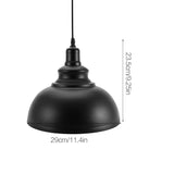 E27 Metal Chandeliers Hanging Ceiling Light Pendant Lamp Shade Fixture Black