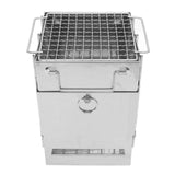 Camping Wood Stove Foldable Stainless Steel Integrated Mini BBQ Grill for Warm Outdoor Picnic