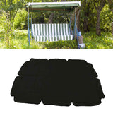 Waterproof Outdoor Swing Canopy Replacement 420D Silver Coated Oxford Fabric Swing Chair Canopy for Outdoor Garden Patio Black