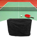 Ping Pong Table Dust Cover 190 Silver Coating Waterproof Table Tennis Cover for Outdoor Courtyard Drawstring Style 155x75x144cm / 61.0x29.5x56.7in Black