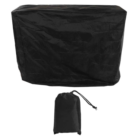 Ping Pong Table Dust Cover 190 Silver Coating Waterproof Table Tennis Cover for Outdoor Courtyard Drawstring Style 155x75x150cm / 61.0x29.5x59.1in Black