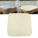 Outdoor Bathtub Dust Cover 190 Silver Coated Polyester Taffeta Waterproof Hot Spring Cover Quadrate Spa Bath Rainproof Cover 210x210x30cm Beige