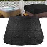 Outdoor Bathtub Dust Cover 190 Silver Coated Polyester Taffeta Waterproof Hot Spring Cover Quadrate Spa Bath Rainproof Cover 210x210x30cm Black