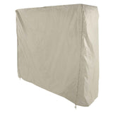 Table Tennis Table Dust Cover 190 Silver Coated Polyester Taffeta Courtyard Patio Waterproof Table Tile Cover with Zipper Beige 155x75x144cm