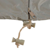 Table Tennis Table Dust Cover 190 Silver Coated Polyester Taffeta Courtyard Patio Waterproof Table Tile Cover with Zipper Beige 155x75x144cm
