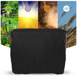 Ping Pong Table Cover Black Zippered 210 Silver Coated Waterproof Dustproof Tennis Table Cover for Patio 155x75x150cm