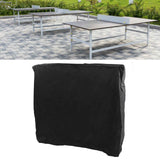 Ping Pong Table Cover Black Zippered 210 Silver Coated Waterproof Dustproof Tennis Table Cover for Patio 155x75x150cm