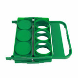 Portable Beer Bottle Rack Pure Color Foldable Beverage Storage Rack Picnic Beer Handle Basket Green