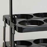 Portable Beer Bottle Rack Pure Color Foldable Beverage Storage Rack Picnic Beer Handle Basket Black