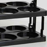 Portable Beer Bottle Rack Pure Color Foldable Beverage Storage Rack Picnic Beer Handle Basket Black