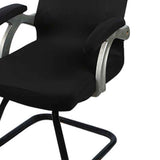 1 Pair Chair Arm Covers with Sponge Soft Breathable Safe Office Chair Armrest Cover Set for Working Home Black Sponge Type 35x9cm/13.8x3.5in
