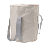 Foldable Foot Tub Polyester Double Layer Collapsible Camping Bucket with Storage Bag for Outdoor Beige