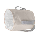 Foldable Foot Tub Polyester Double Layer Collapsible Camping Bucket with Storage Bag for Outdoor Beige