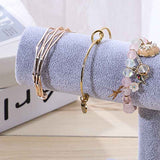 Jewelry Display Stand Simple Fashionable Bracelet Scrunchies Holder for Home Jewelry Store Showcase Grey Single Row