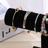 Jewelry Display Stand Simple Fashionable Bracelet Scrunchies Holder for Home Jewelry Store Showcase Black Single Row