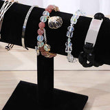 Jewelry Display Stand Simple Fashionable Bracelet Scrunchies Holder for Home Jewelry Store Showcase Black Single Row