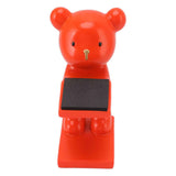 Bear Watch Stand Handcrafted Three Dimensional Modern Style Resin Watch Display Stand for Home Office Orange