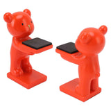 Bear Watch Stand Handcrafted Three Dimensional Modern Style Resin Watch Display Stand for Home Office Orange