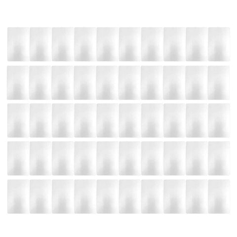 50 Sheets Metal Business Card Heat Transfer Aluminum Business Cards Blanks DIY Craft Supplies Pearl White