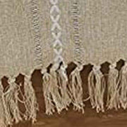 Retro Table Runner Elegant Hand Woven Cotton Linen Dining Table Runner with Tassels for Wedding Home Cross Yellow