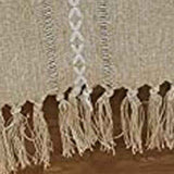 Retro Table Runner Elegant Hand Woven Cotton Linen Dining Table Runner with Tassels for Wedding Home Cross Yellow