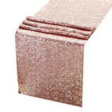 Sequin Table Runner 30x300cm Shiny Exquisite Decorative 3mm Sequins Table Runner for Parties Banquets Rose Gold