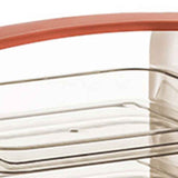 Four Layers Dish Preparation Plate Drawer Design Plastic Vegetable Preparation Rack Kitchen Storage Rack Pink
