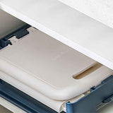 Four Layers Dish Preparation Plate Drawer Design Plastic Vegetable Preparation Rack Kitchen Storage Rack Blue