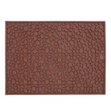 Non Slip Cup Mat Coffee Bean Design Desktop Bar Counter PVC Pad for Water Draining Filtering Brown